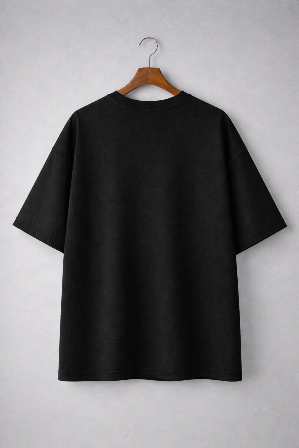 Solid black Oversized T-Shirt