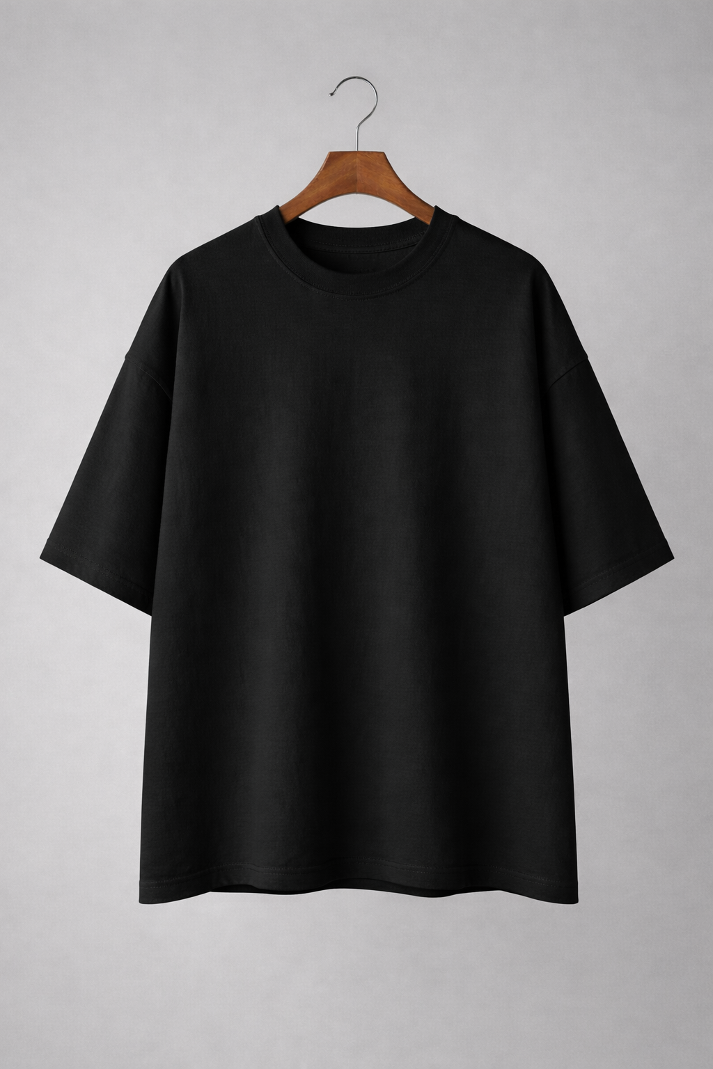 Solid black Oversized T-Shirt